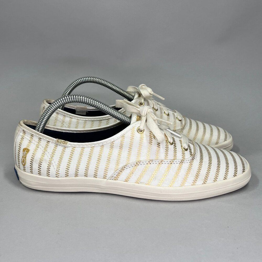 Keds‎ Women's Size 9.5 Gold Striped Sneakers